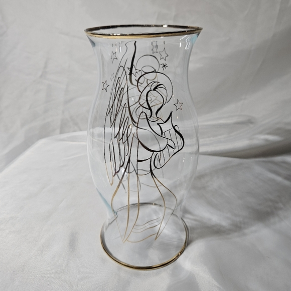 Vintage Party Lite Golden Angel Hurrican Shade. - Picture 1 of 2